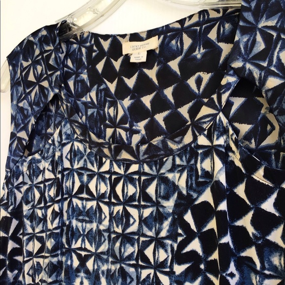 Lucky Brand Black Printed Sleeveless Loose Fit Dress Size L. - Picture 3 of 12